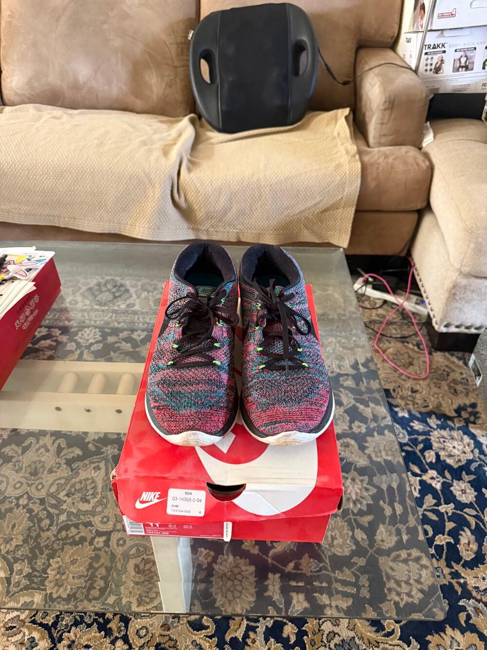 Nike Flyknit Lunar 1 Multi Color Black Size 11 OG All preowned